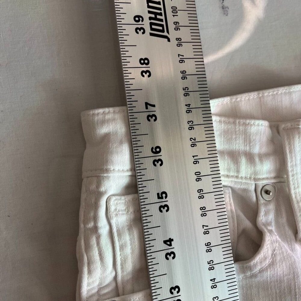 Madewell High Rise Button Fly Straight Jeans White Size 28 - Picture 10 of 16